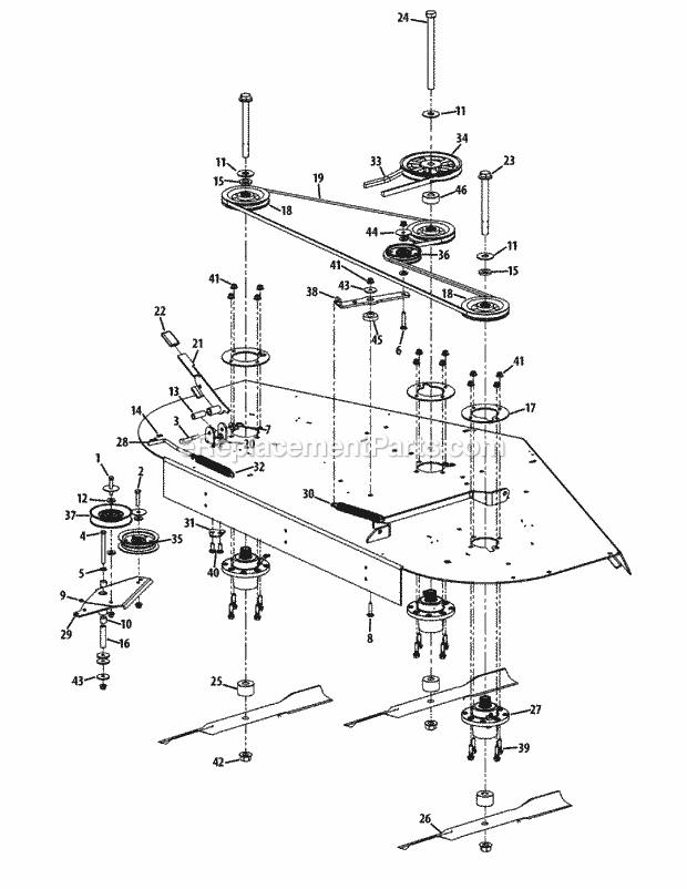 Spindle Assembly 72-Inch Diagram and Parts List for S7232-D 53BY8DU8750 Cub Cadet Sprayer